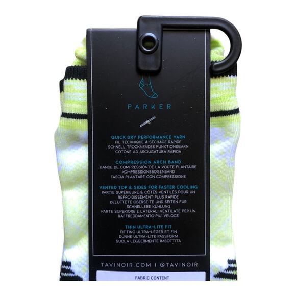 2 TAVI Sport NIP Women Thin Ultra Lite Compression Low Rise Parker Socks Citrus - Picture 9 of 11